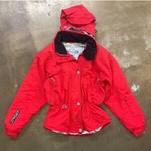 Vintage Y2K Spyder Thinsulate Ski Jacket – Red – Cinched Waist – Women's 10/12